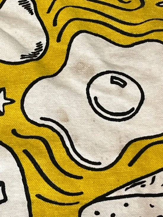 Trader Joe's Breakfast Waffle Toast Milk Jam Shopping Reusable Grocery Eco Bag - Picture 14 of 15